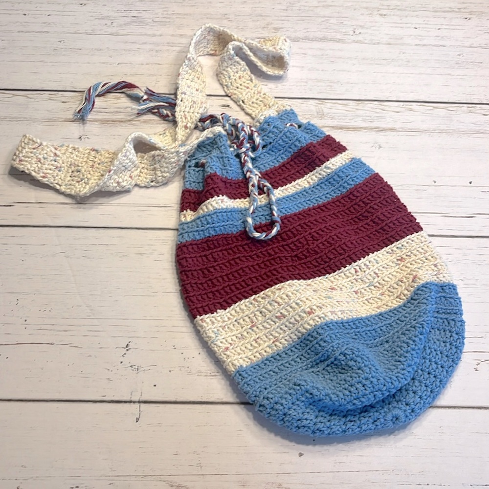 Handmade Crocheted Hobo Crossbody Bag
